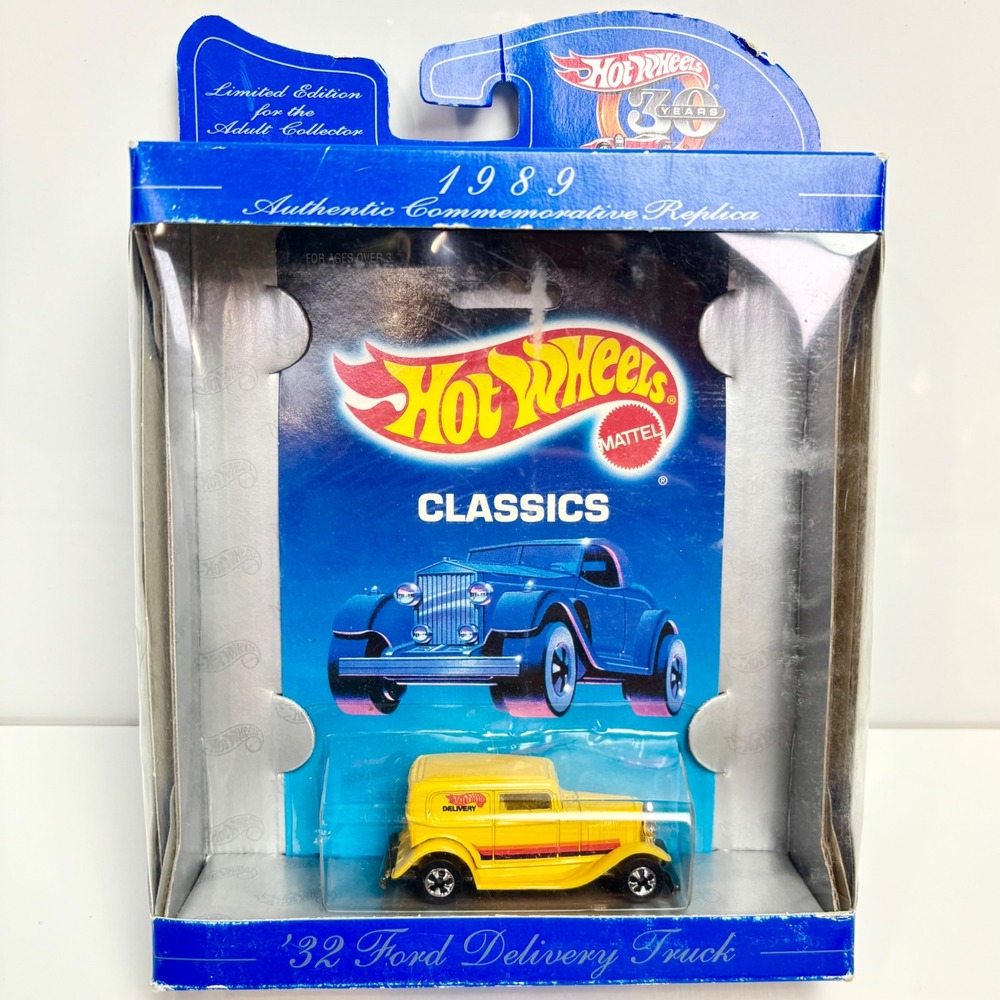 Hot Wheels 30th Anniversary 1989 '32 Ford Delivery Truck Yellow Classics Replica
